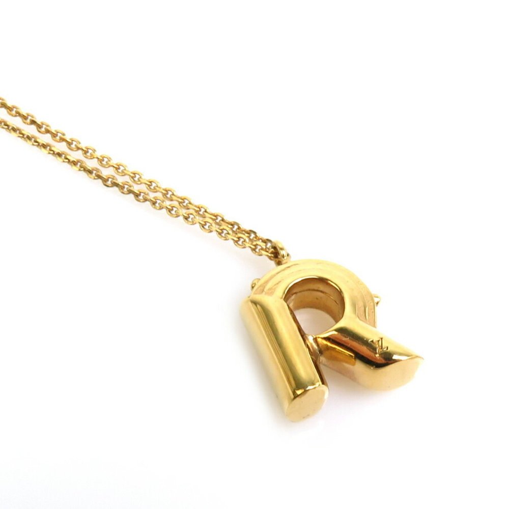 *SOLD*LOUIS VUITTON Necklace LV&ME R Initial Metal Gold Unisex M61073